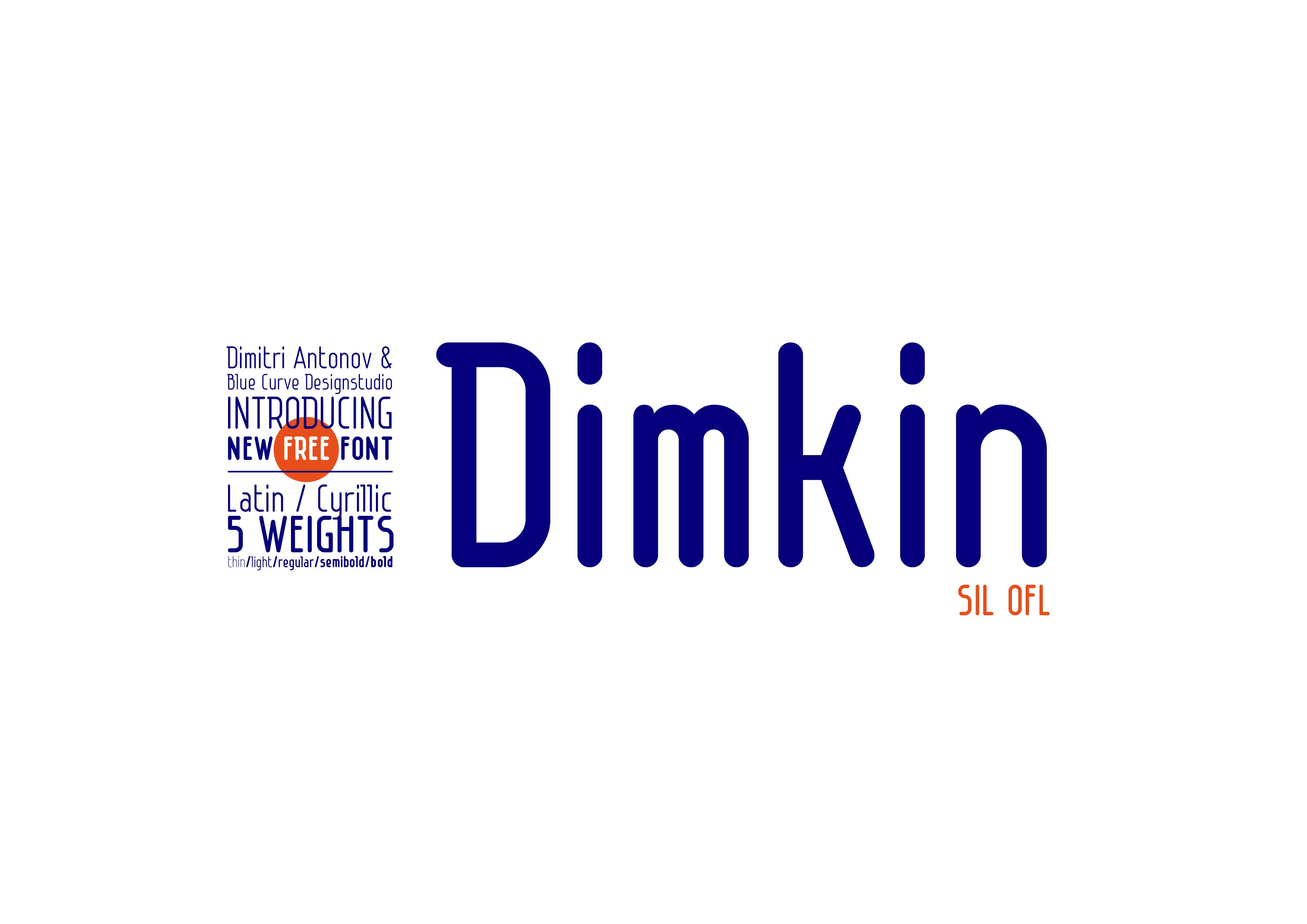 Dimkin圆润优雅的英文字体，免费可商用 设计素材 第1张