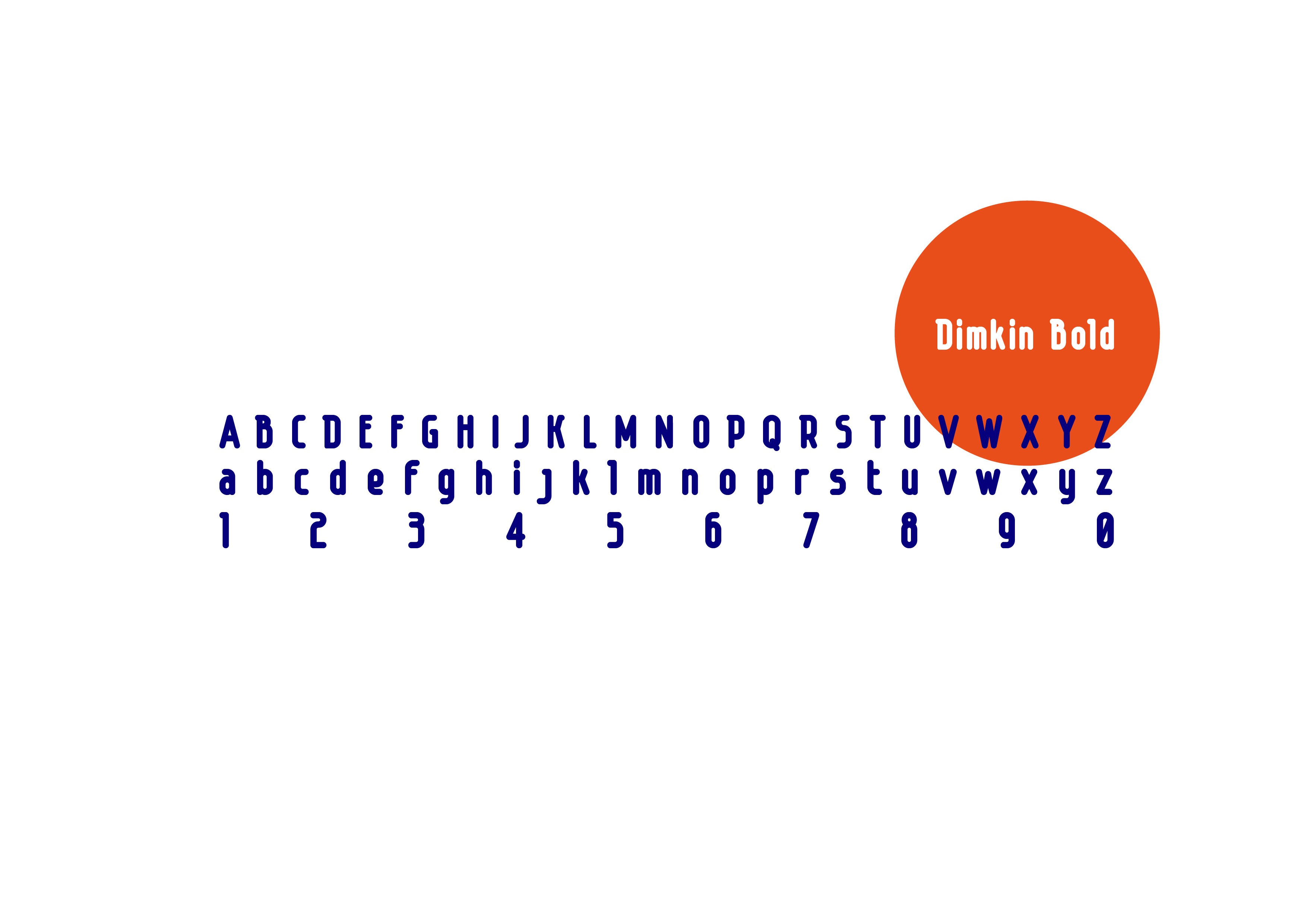 Dimkin圆润优雅的英文字体，免费可商用 设计素材 第4张