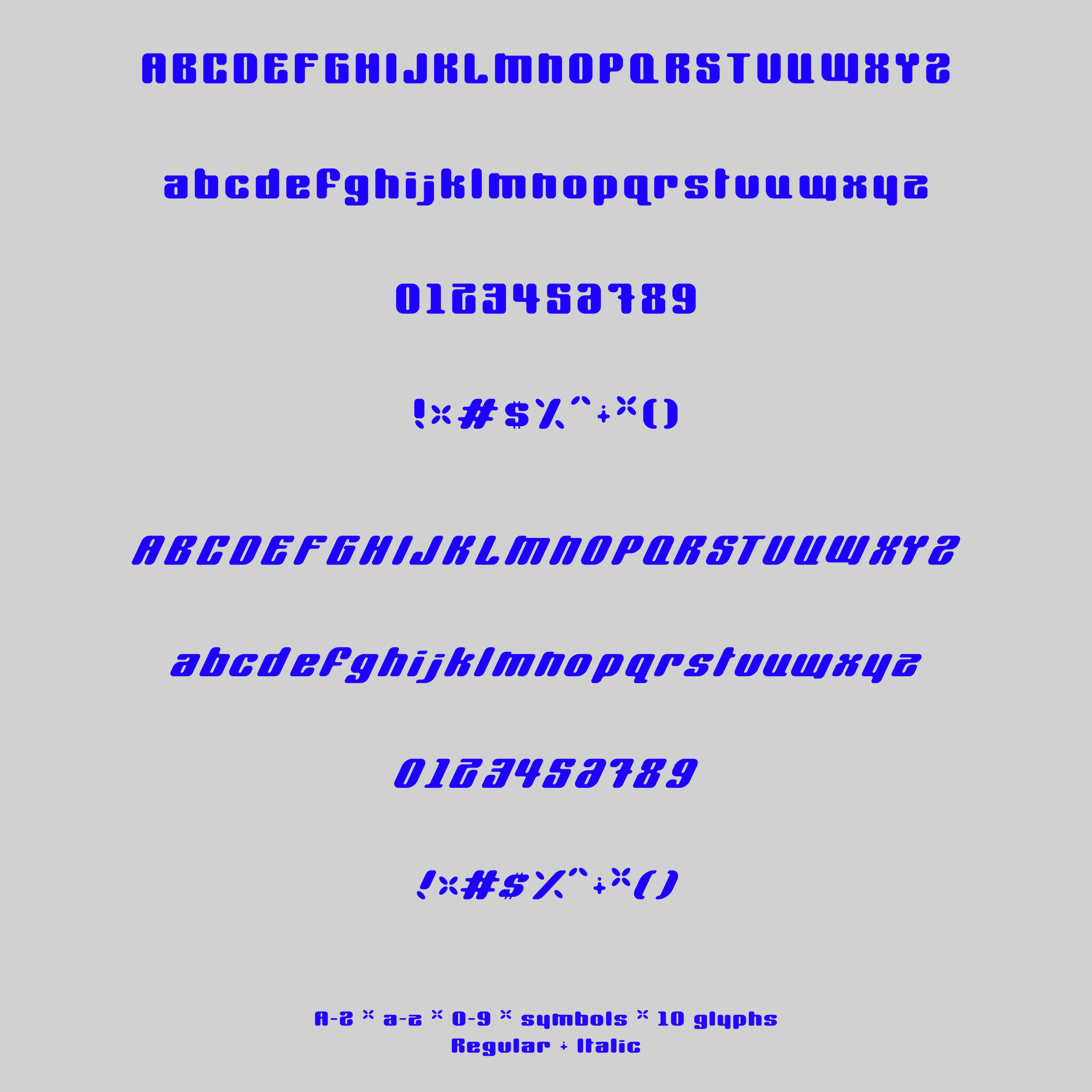 Hvnter 90年代复古Y2K灵感字体符号 SUPERSONIQ TYPEFACE 设计素材 第2张