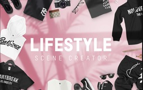 Lifestyle Scene Creator 独特T恤连帽衫鞋子服装品牌生活场景创作者