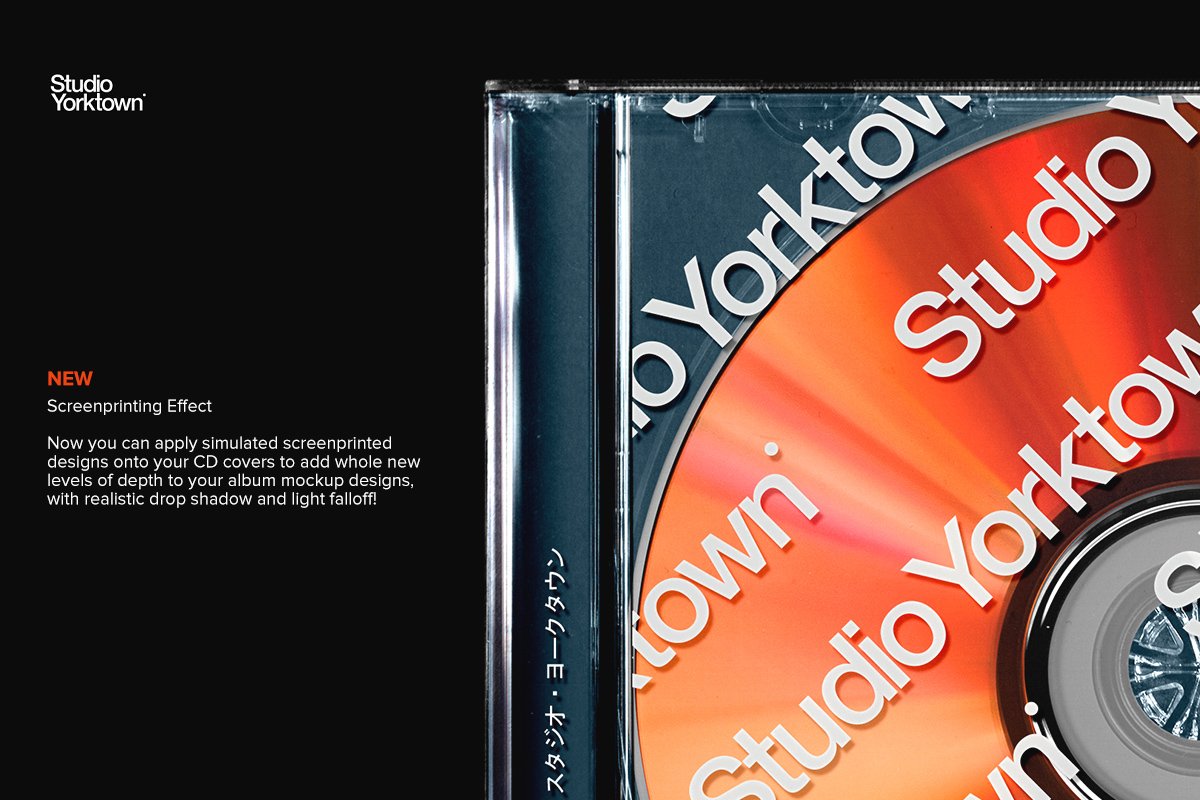 Ongaku – 终极CD唱片包装封面样机PSD模板 样机素材 第7张