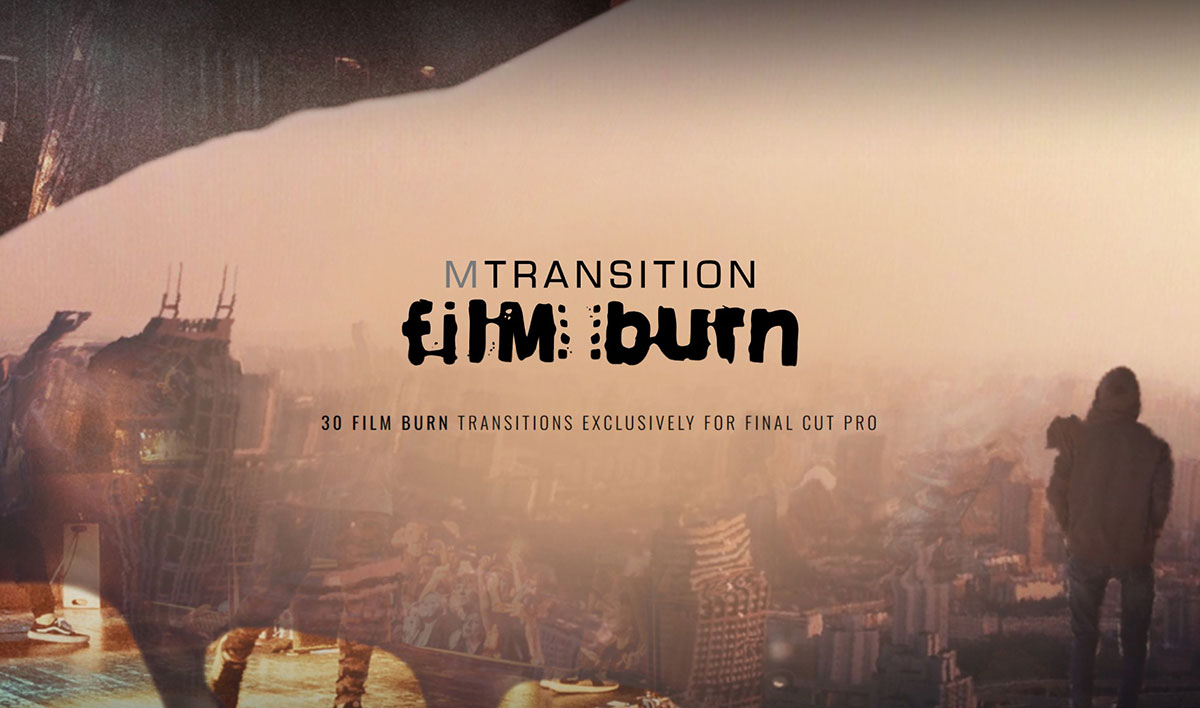 FCPX插件：30种电影胶片灼烧溶解失真遮罩转场预设 motionVFX – mTransitions Film Burn . 第1张