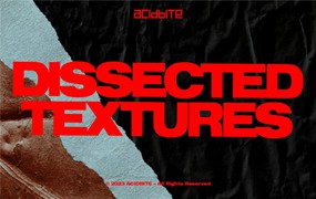 Acidbite DISSECTED TEXTURES 做旧粗糙垃圾美学纸张金属划痕材料混合叠加纹理视频素材