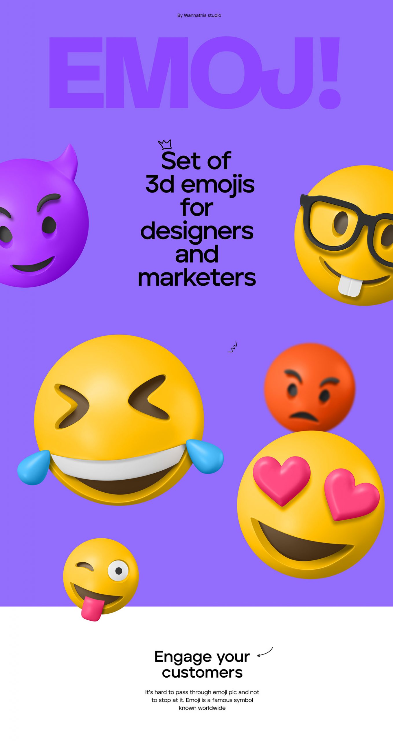 Anton mishin 高分辨率3D可爱emoji表情包图标 图标素材 第2张