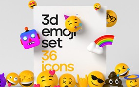 Anton mishin 高分辨率3D可爱emoji表情包图标