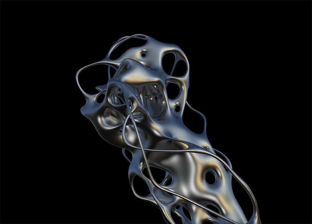 新潮酸性抽象异型科幻金属3D有机铬形状PNG素材 图片素材 第8张