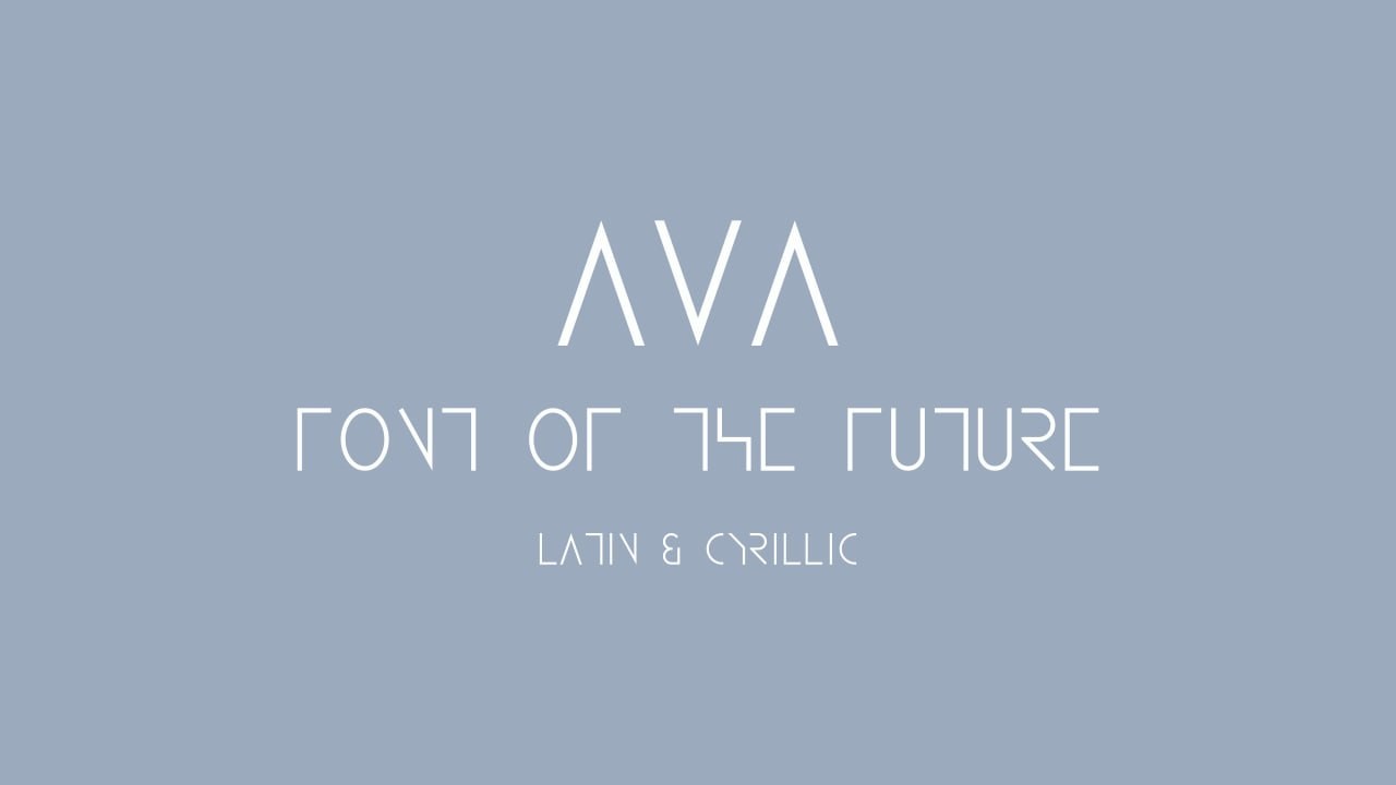 AVA极简英文字体，免费可商用 设计素材 第1张