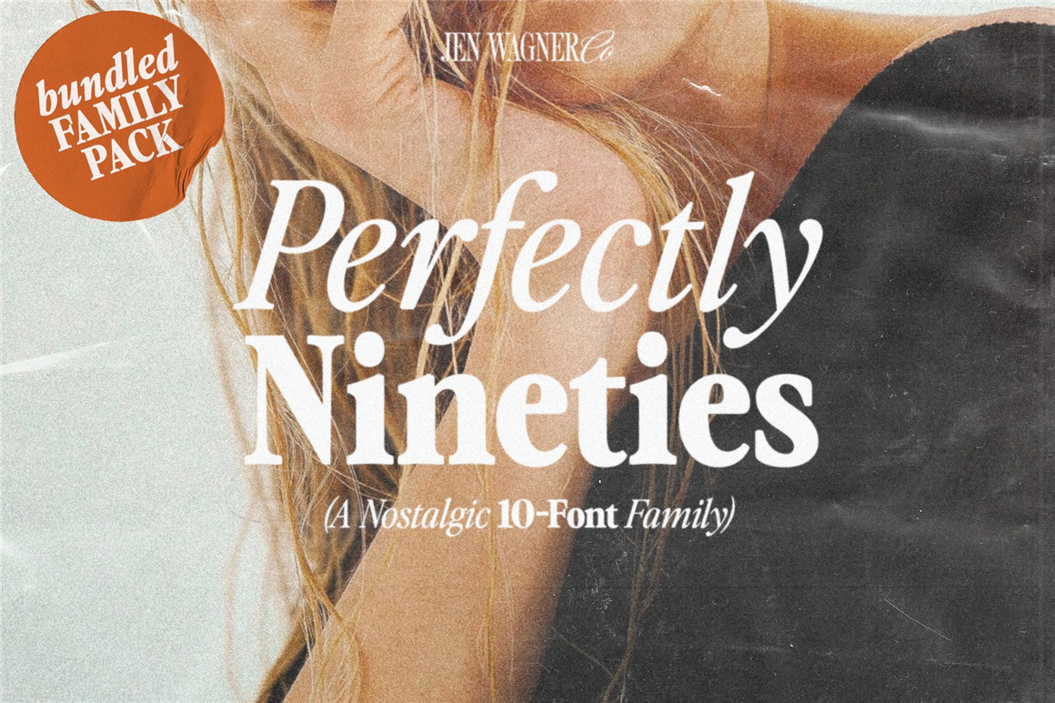 英文字体：90年代老式经典怀旧氛围全新衬线字体包 Perfectly Nineties 10-Font Family 设计素材 第2张