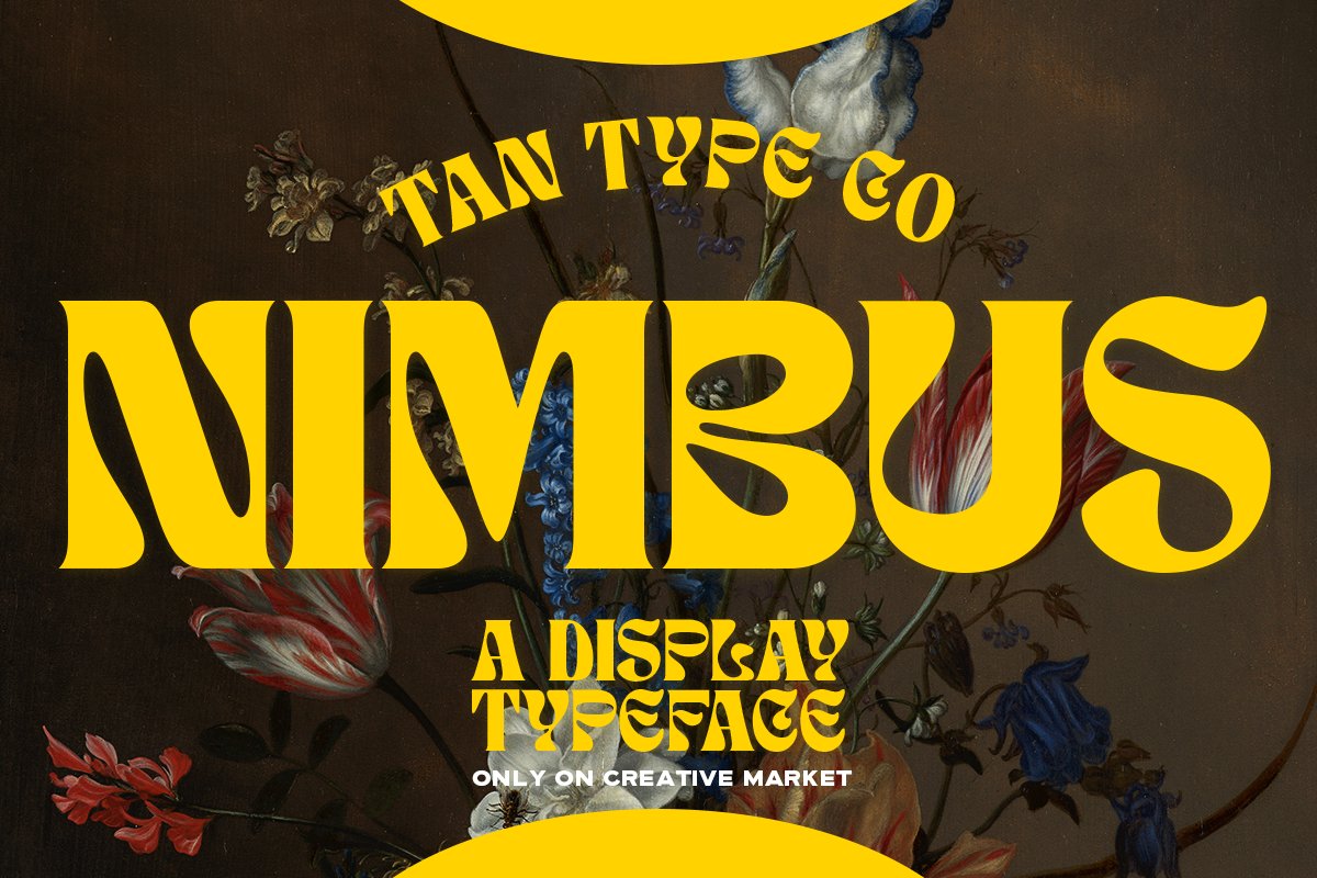 英文字体：复古俏皮扭曲迷幻怪诞酸性杂志海报标题排版Logo设计字体 TAN - NIMBUS 设计素材 第3张