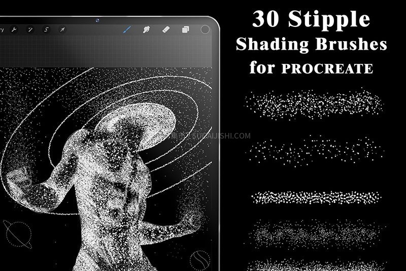 Procreate点状阴影笔刷 APP UI 第1张