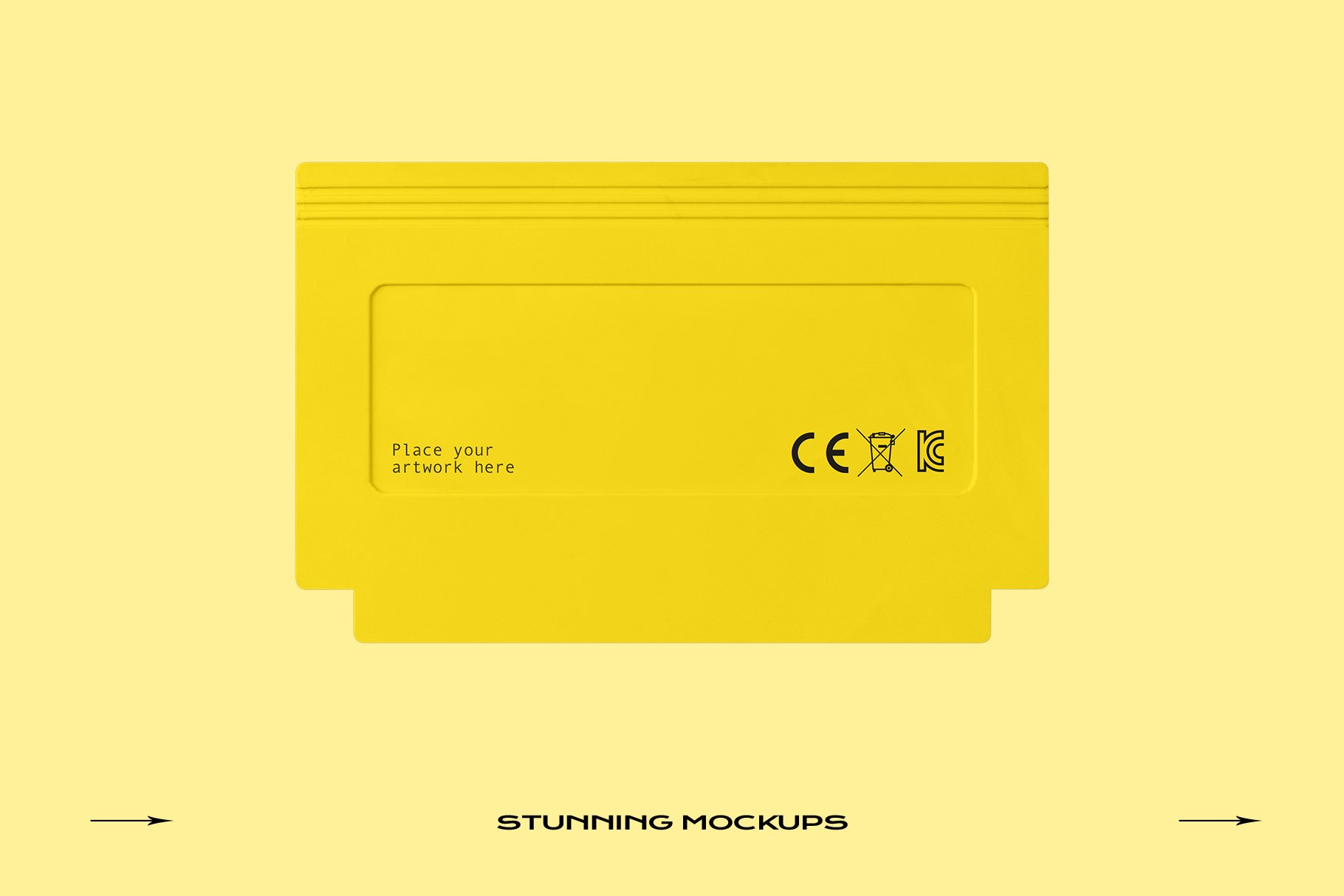 新潮复古高分辨率游戏卡带墨盒明外壳贴纸PSD样机模型包 样机素材 第8张