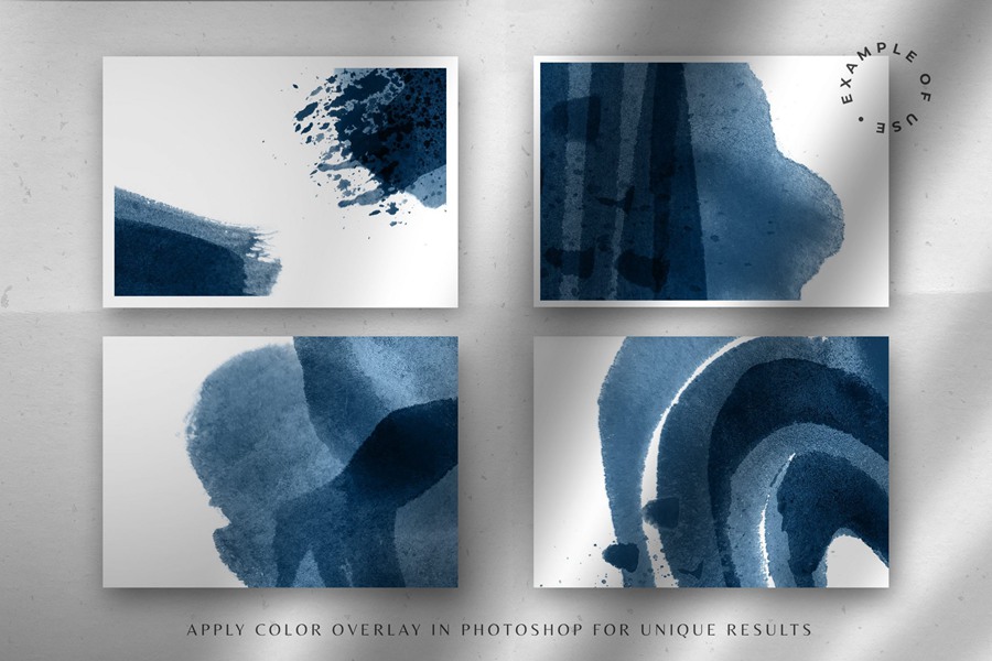 黑白手绘水彩油漆飞溅形状PNG素材合集 图片素材 第3张