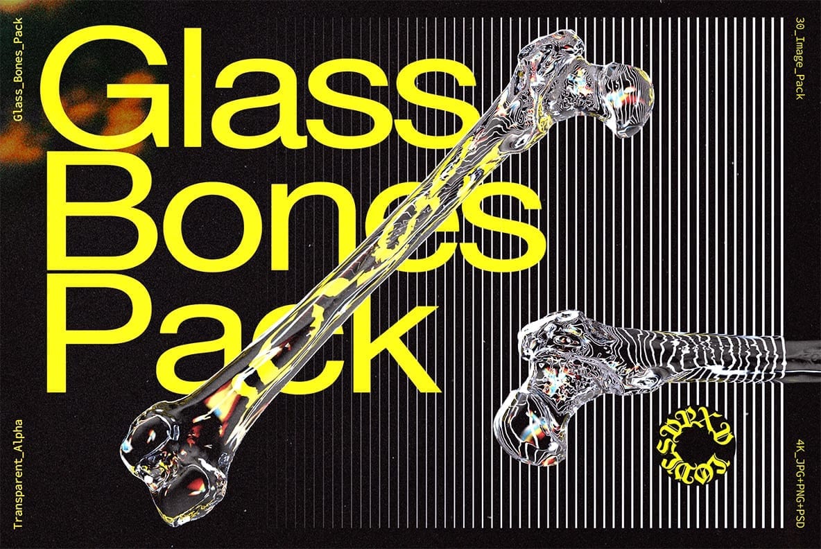 Glass Bones 新潮酸性透明玻璃材美学人体骨骼设计图片素材 图片素材 第1张