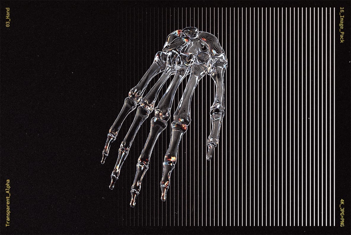 Glass Bones 新潮酸性透明玻璃材美学人体骨骼设计图片素材 图片素材 第7张