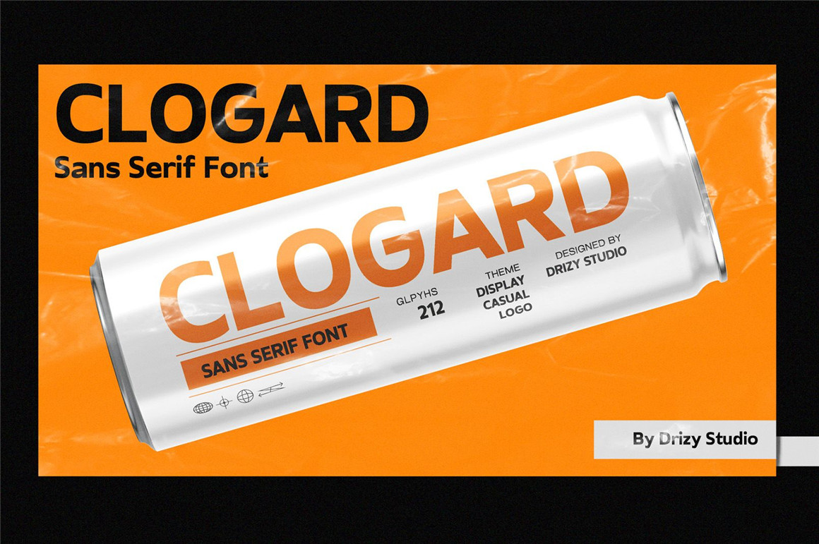 英文字体：时尚潮流都市风宽体粗体杂志海报排版标题LOGO设计无衬线字体包 Clogard 设计素材 第3张