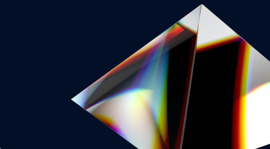 潮流酸性立体虹彩透明玻璃反射水晶棱镜方块晶体PNG免扣设计素材 图片素材 第1张