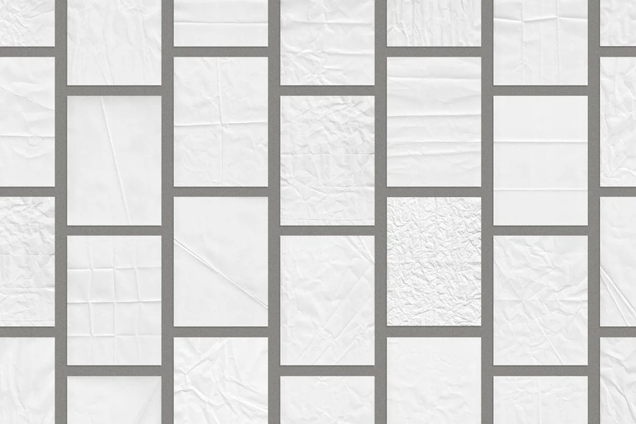 80款高清复古褶皱折痕纸张肌理纹理材质贴图背景图片设计素材 Wrinkled Paper Pack – 70+ PNG Files , 第2张