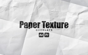 AE/PR模板：16个逼真粗糙褶皱磨损折痕纸张纹理背景视频设计素材
