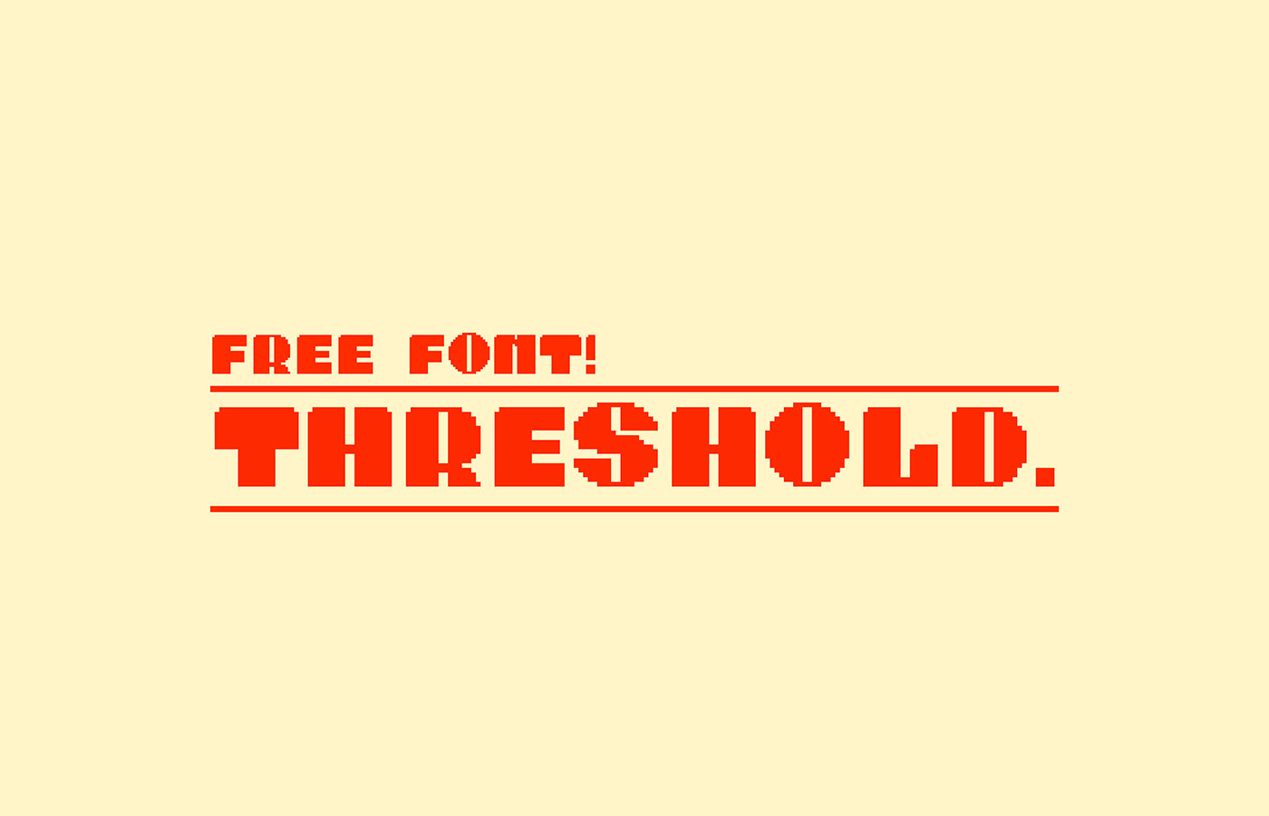 Threshold可商用的像素风格字体 设计素材 第1张