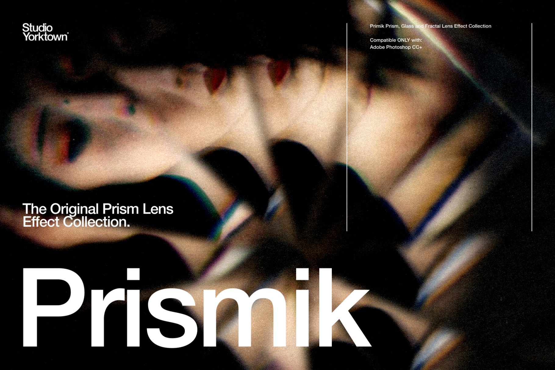 Prismik 6个逼真胶片颗粒棱镜和迷幻风万花筒镜头效果PSD模板 样机素材 第1张