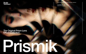 Prismik 6个逼真胶片颗粒棱镜和迷幻风万花筒镜头效果PSD模板