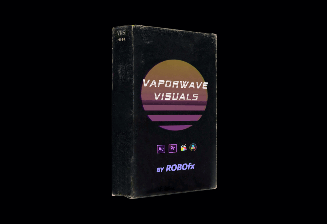 50个新潮复古蒸汽波几何捕获视觉VHS叠加视频元素视频素材 影视音频 第1张
