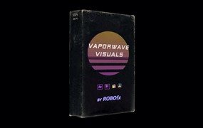 50个新潮复古蒸汽波几何捕获视觉VHS叠加视频元素视频素材