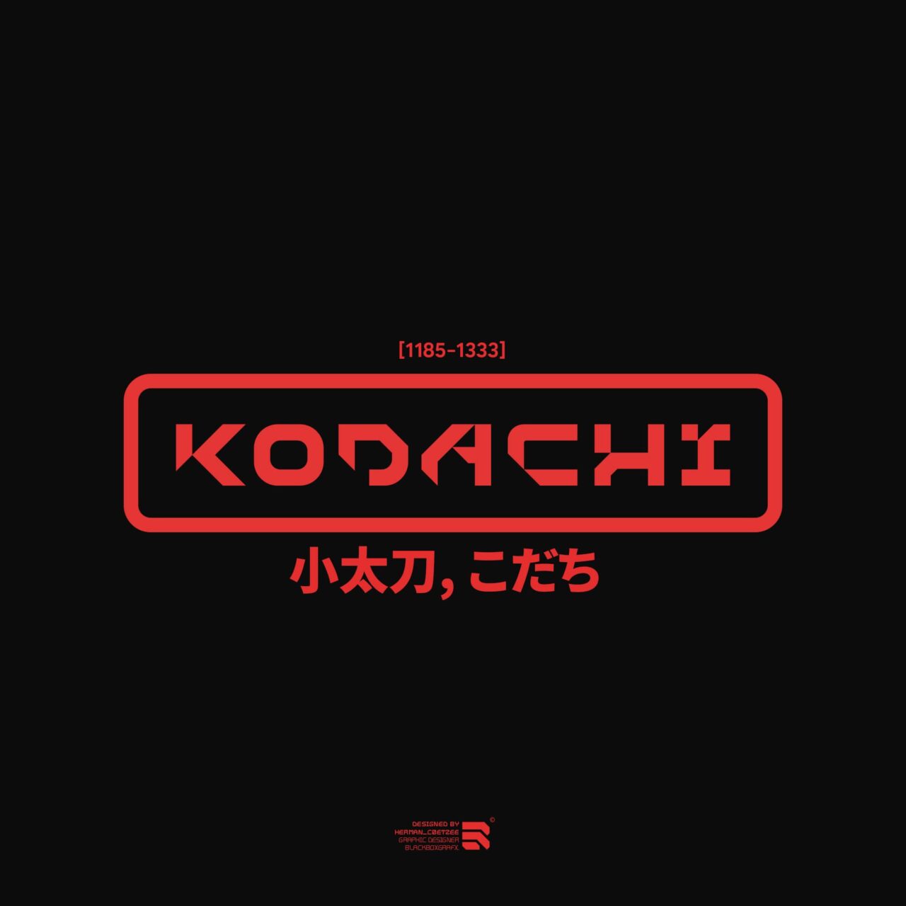 英文字体：硬朗日系太刀风格标题海报封面英文字体 Kodachi 设计素材 第1张
