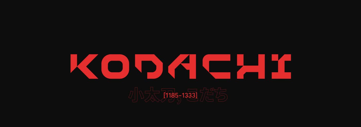 英文字体：硬朗日系太刀风格标题海报封面英文字体 Kodachi 设计素材 第2张