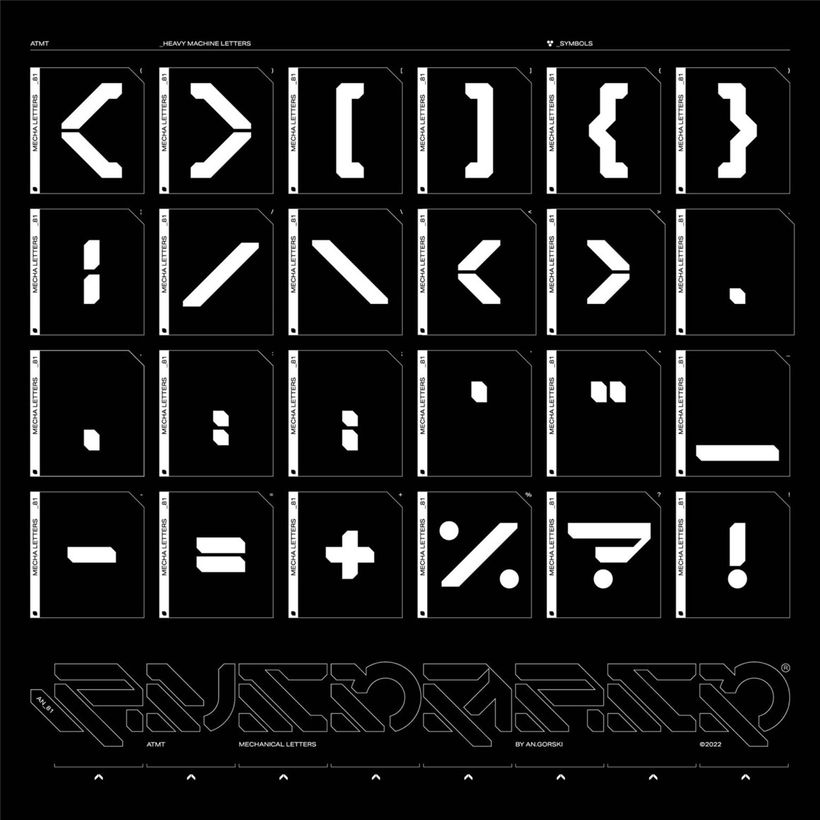 英文字体：赛博朋克未来主义氛围机甲科幻机械形状英文字体 Studio innate Automato 设计素材 第7张
