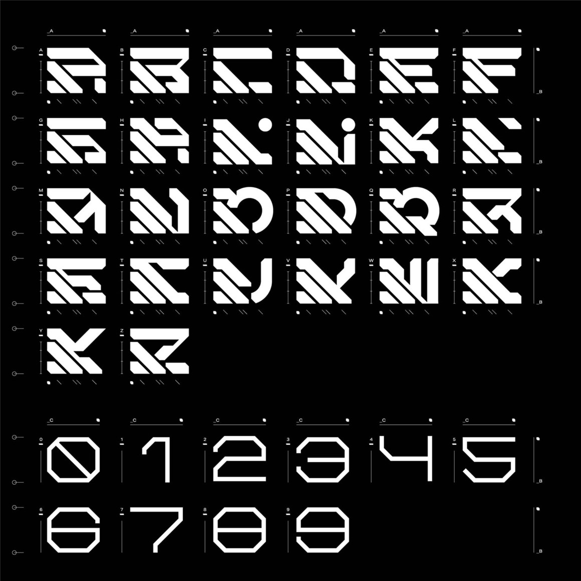 英文字体：赛博朋克未来主义氛围机甲科幻机械形状英文字体 Studio innate Automato 设计素材 第8张