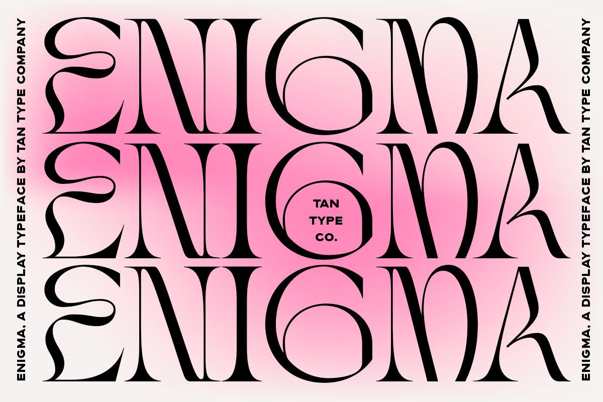 英文字体：现代优雅逆反差古怪扭曲衬线标题海报英文字体 TAN - ENIGMA 设计素材 第1张