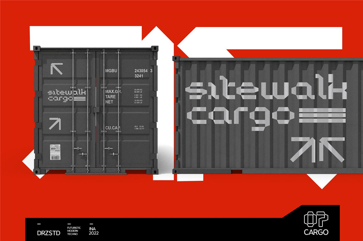 Sitewalk 未来派暗黑机能科幻像素风格海报封面英文字体 Futuristic Pixel Font 设计素材 第7张