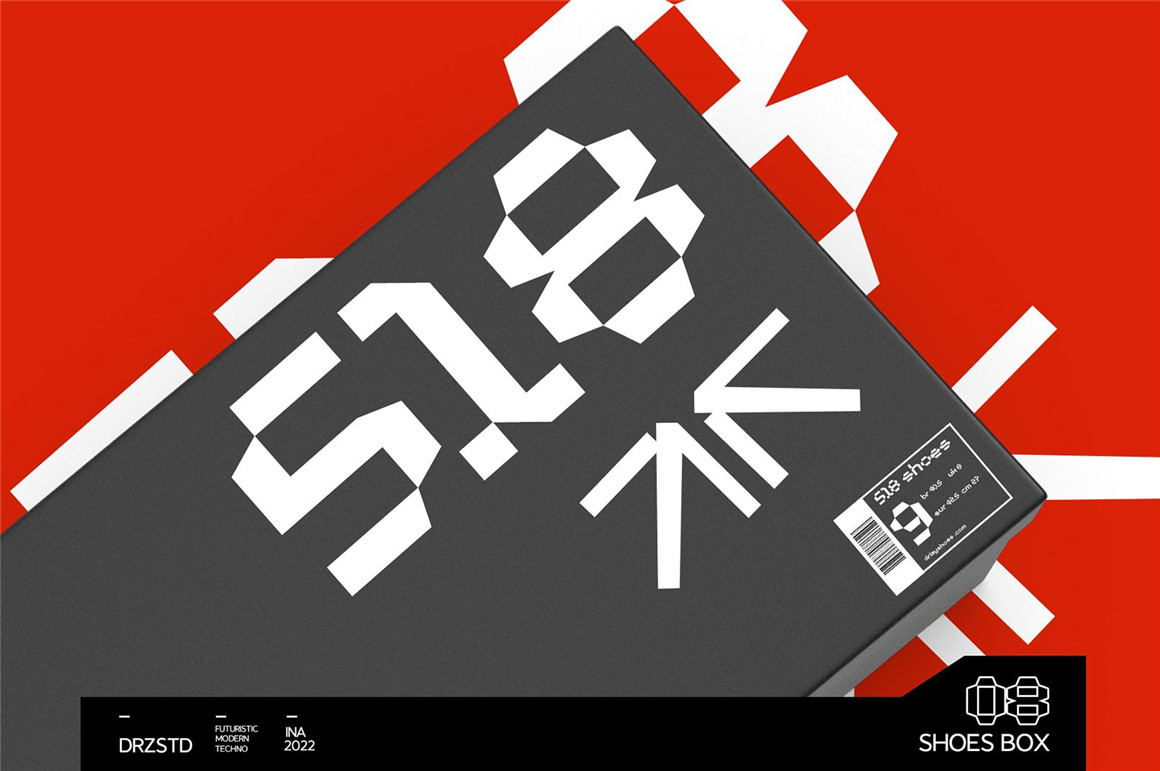 Sitewalk 未来派暗黑机能科幻像素风格海报封面英文字体 Futuristic Pixel Font 设计素材 第8张