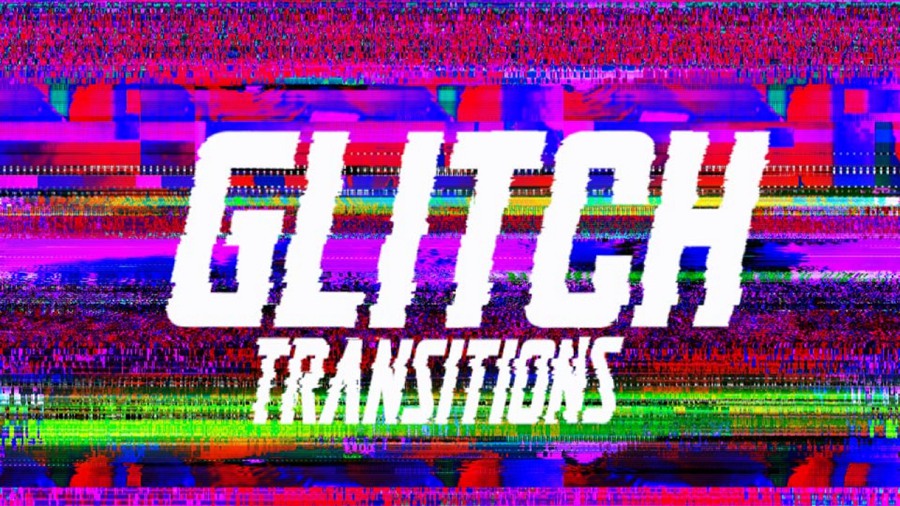 达芬奇预设：10种故障毛刺扭曲转场过渡 Drag-N-Drop Glitch Transitions Vol.1 插件预设 第1张