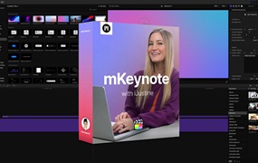 MotionVFX – mKeynote Apple风格背景动画动态标题信息图表LOGO动画主题演讲海报排版FCPX插件