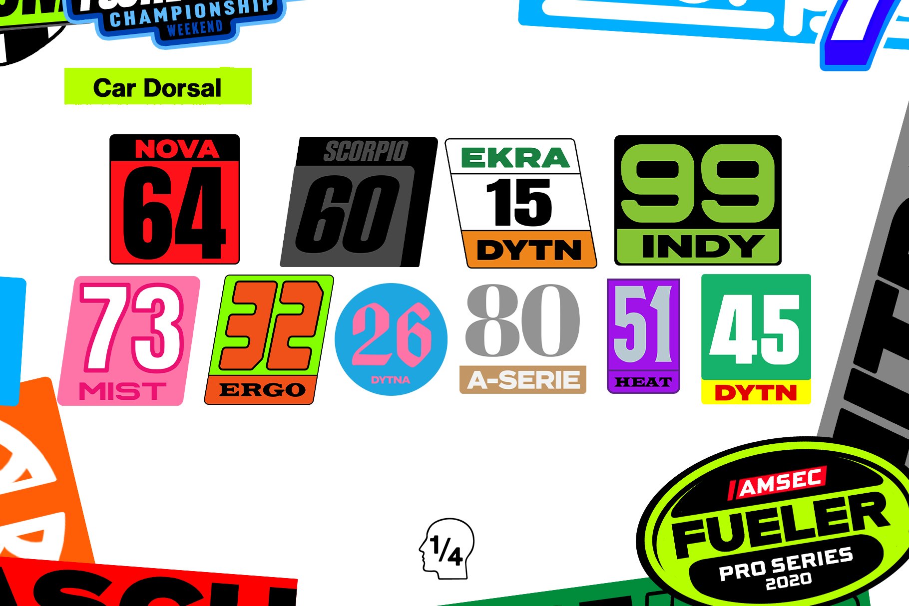 Racecar Decals 54个高品质赛车活动标志PNG贴纸Photoshop模板 图片素材 第5张