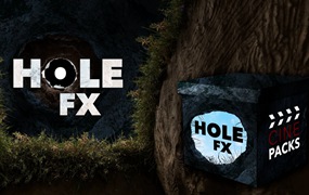 CinePacks – Hole FX 圆形和方形穿越洞孔缓慢推入音乐视频电影转场过渡