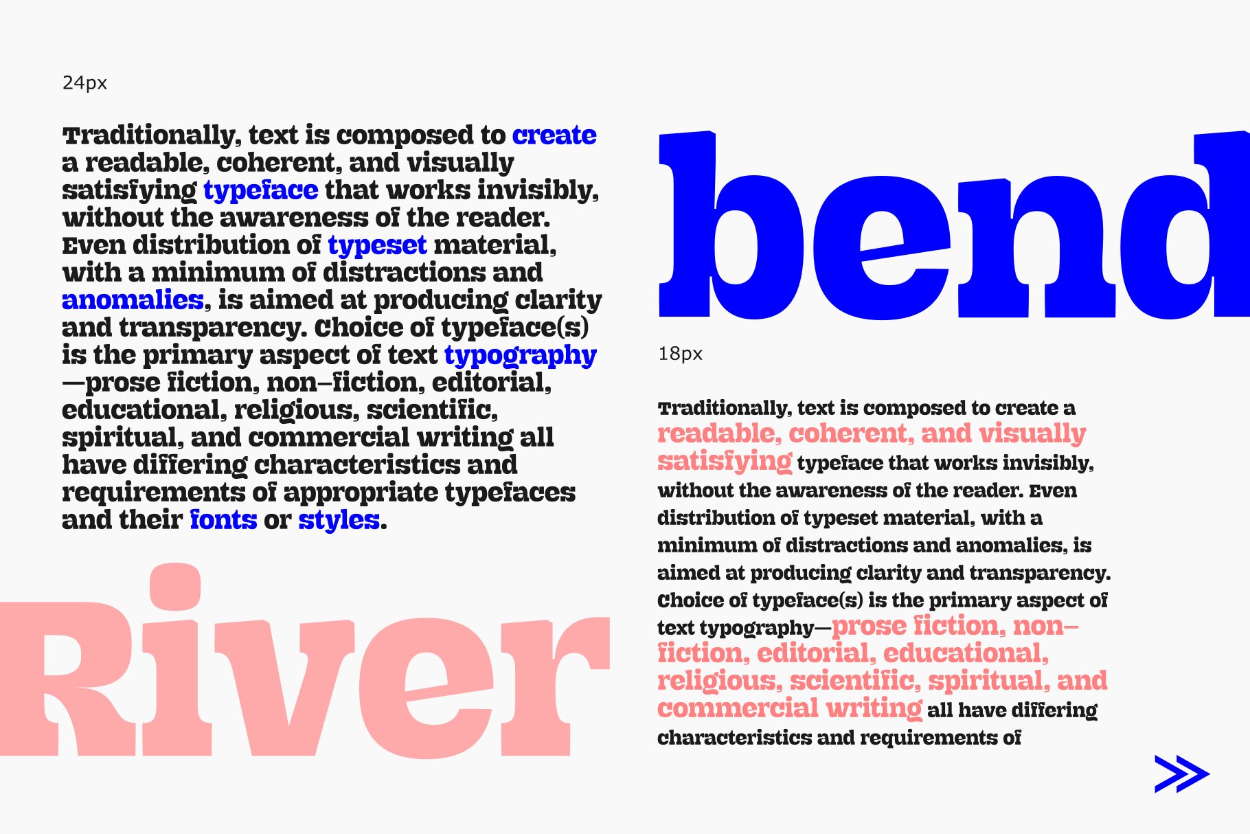 Riverbend 一款复古美学精神和活力俏皮曲线标题海报艺术展示粗衬线字体 设计素材 第5张