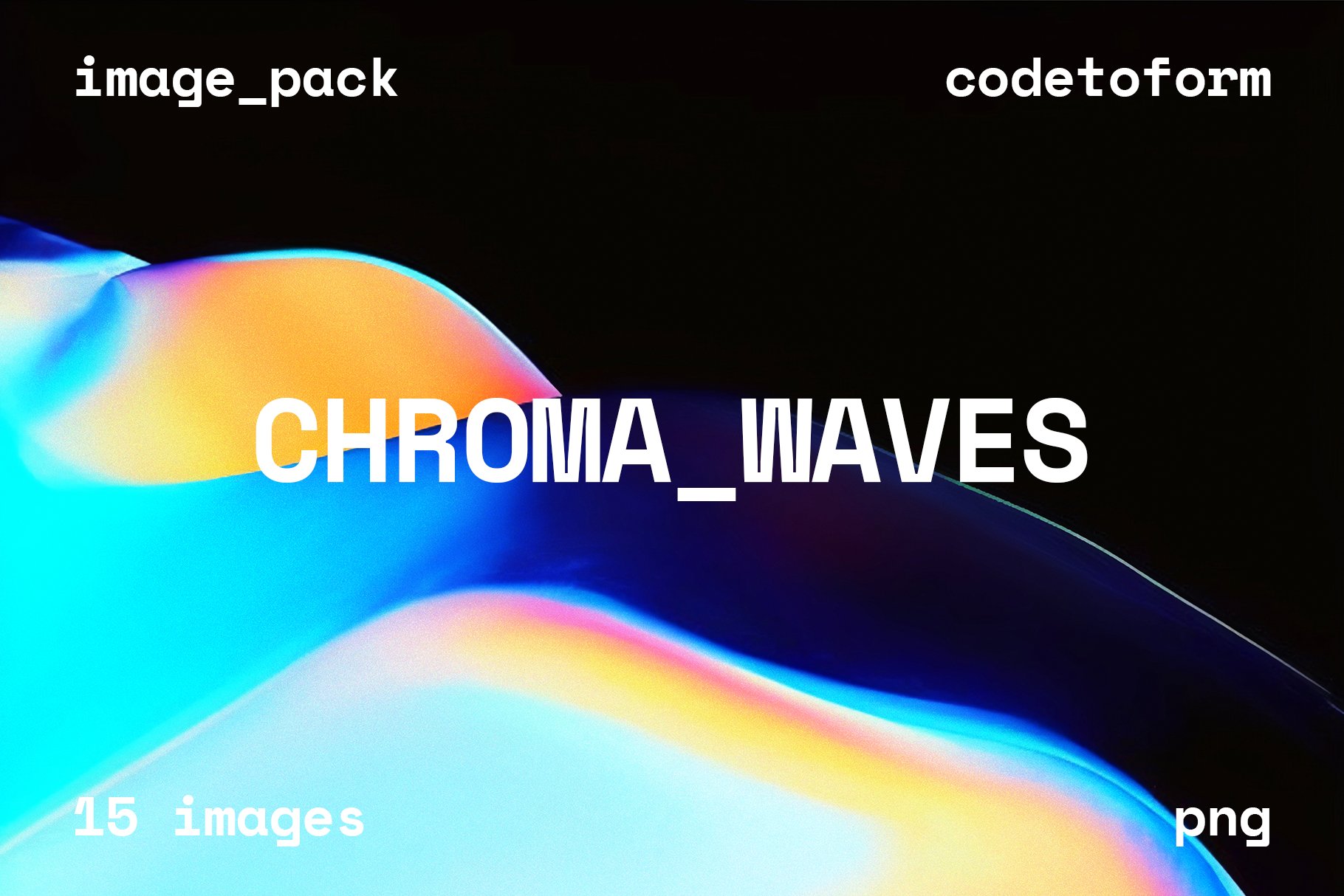 15张现代高分辨率渐变弥散光波浪抽象艺术背景 Chroma Waves Abstract Backgrounds 图片素材 第1张