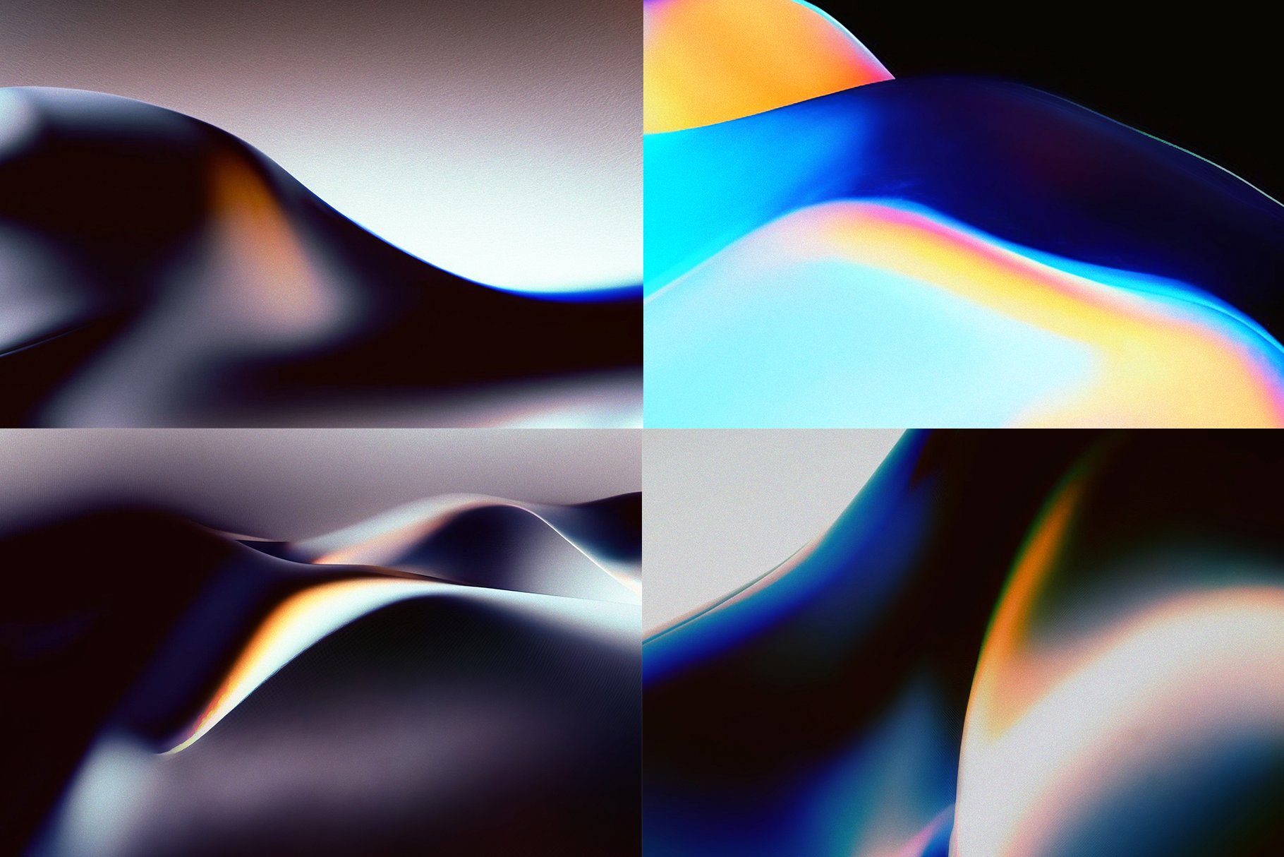 15张现代高分辨率渐变弥散光波浪抽象艺术背景 Chroma Waves Abstract Backgrounds 图片素材 第3张