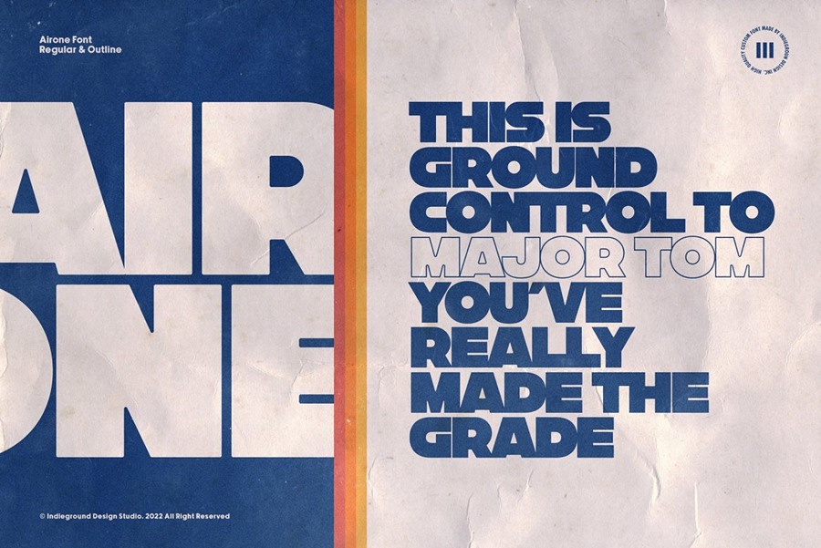 INDIEGROUND 现代活力艺术超粗体厚重标题排版海报封面英文标题 AIRONE FONT 设计素材 第4张