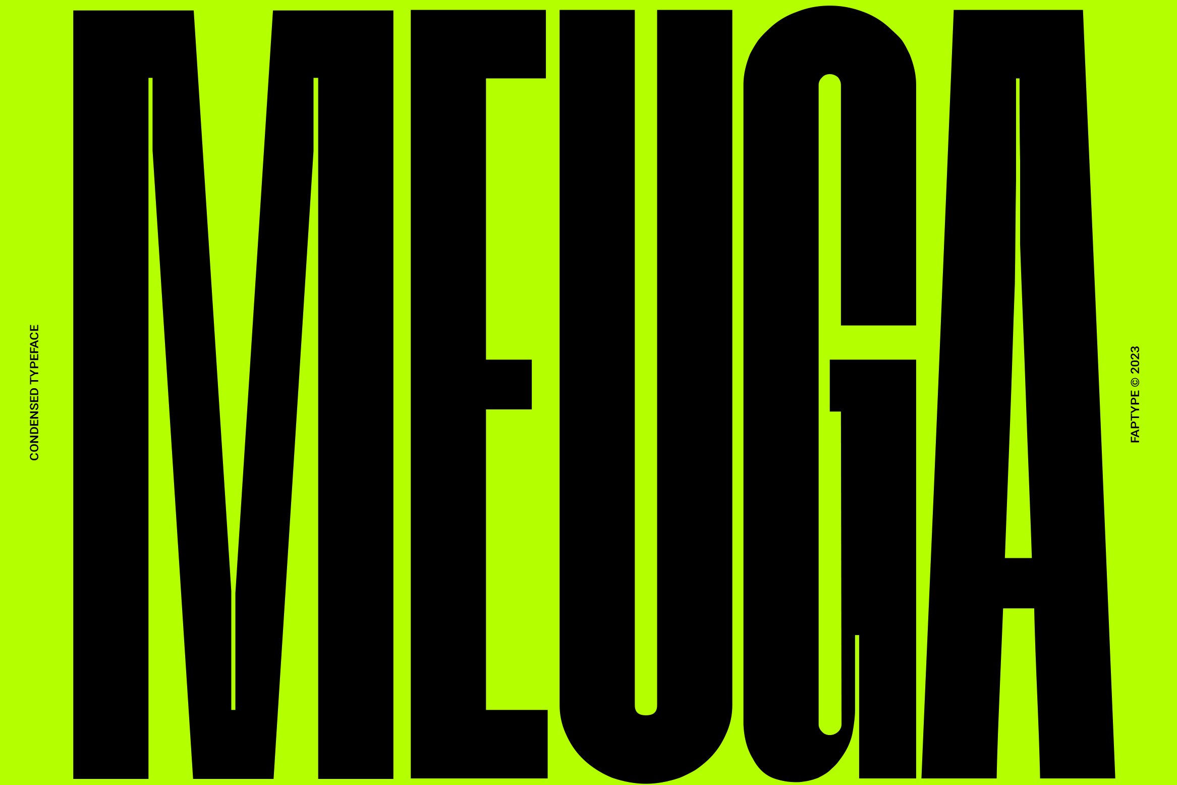 简约宽窄线条压缩无衬线标题字体 Meuga | Condensed Sans Serif Font 设计素材 第1张
