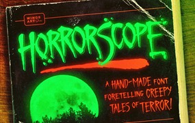 复古风格万圣节手绘墨水飞溅漫画恐怖字体 HorrorScope - Retro Horror Font