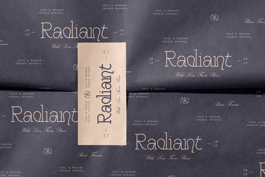 Authentic Romantic – Slab Serif Font 时尚品牌四种粗细无衬线字体 设计素材 第2张