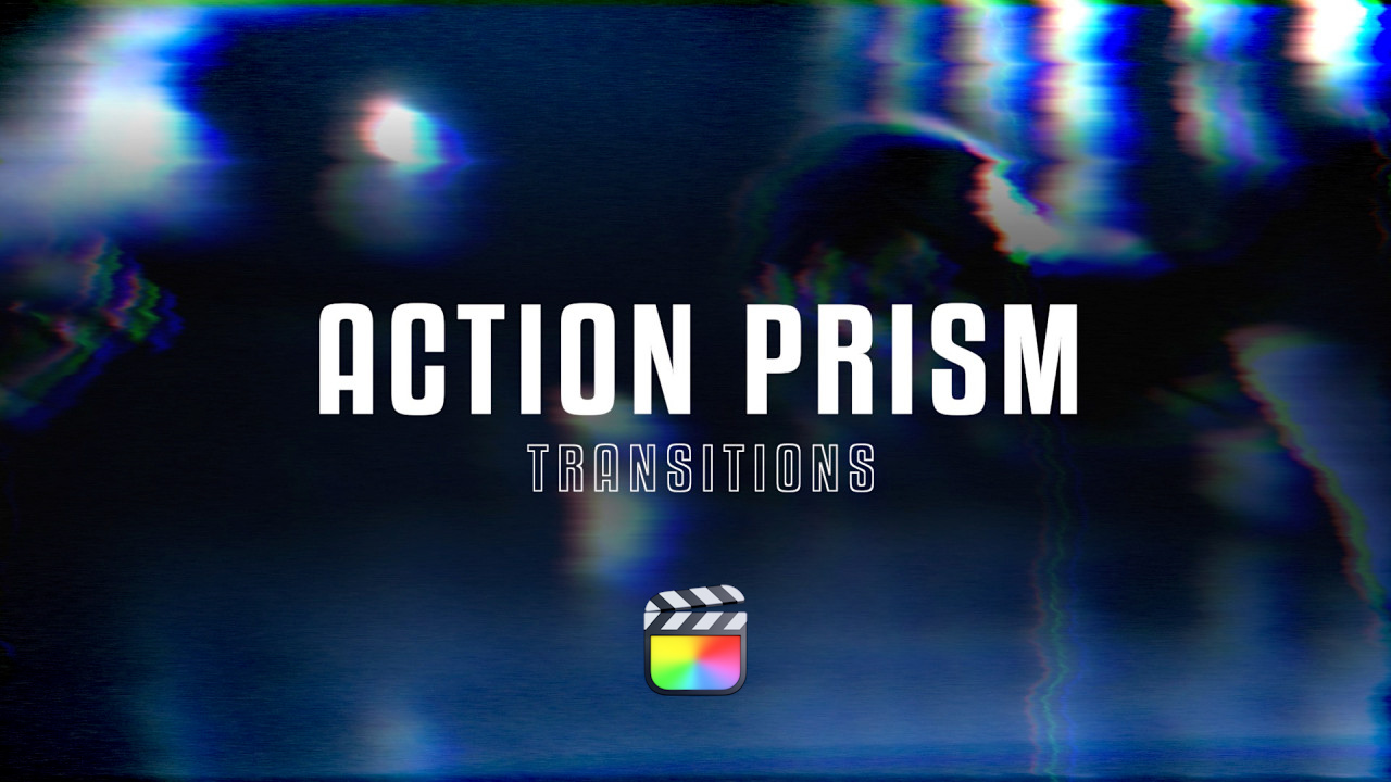 FCPX插件：15个4K快速失真故障酷炫动作棱镜转场过渡+背景音乐 Action Prism Transition 影视音频 第1张