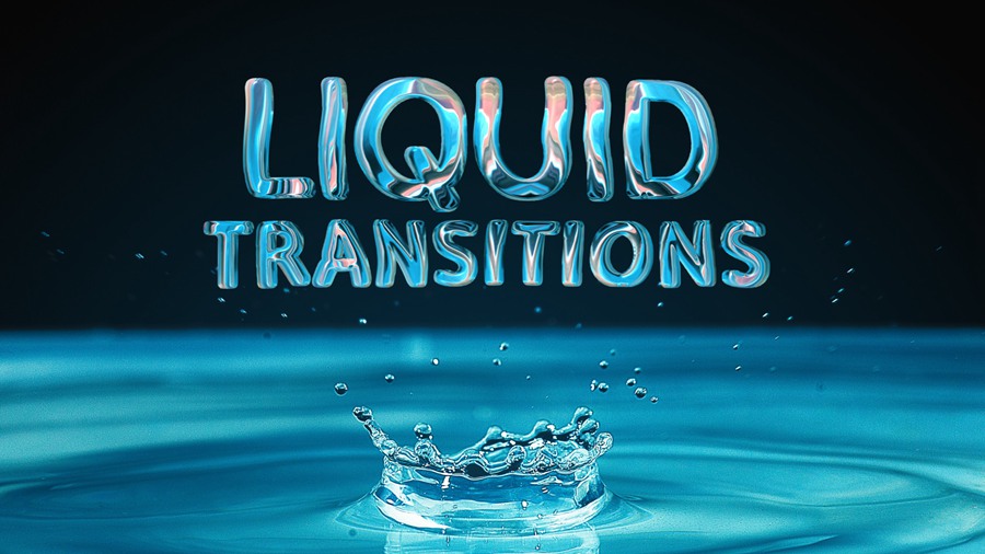 Liquid Transitions 20种4K酷炫迷幻酸性液体扭曲漩涡转场过渡PR模板 插件预设 第1张