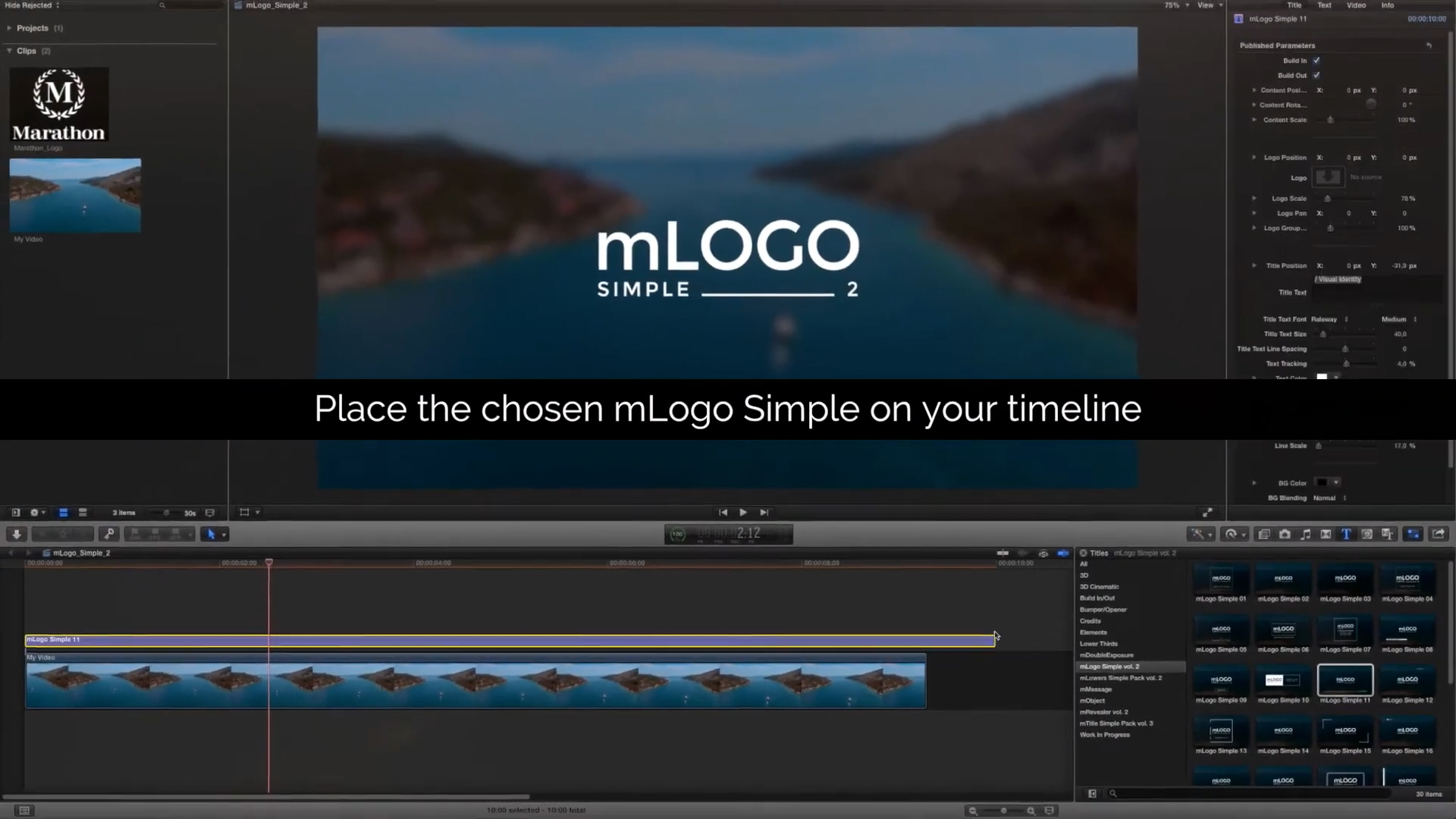 FCPX插件：MotionVFX 30个现成简约LOGO动画 mLogo Simple 2 插件预设 第3张