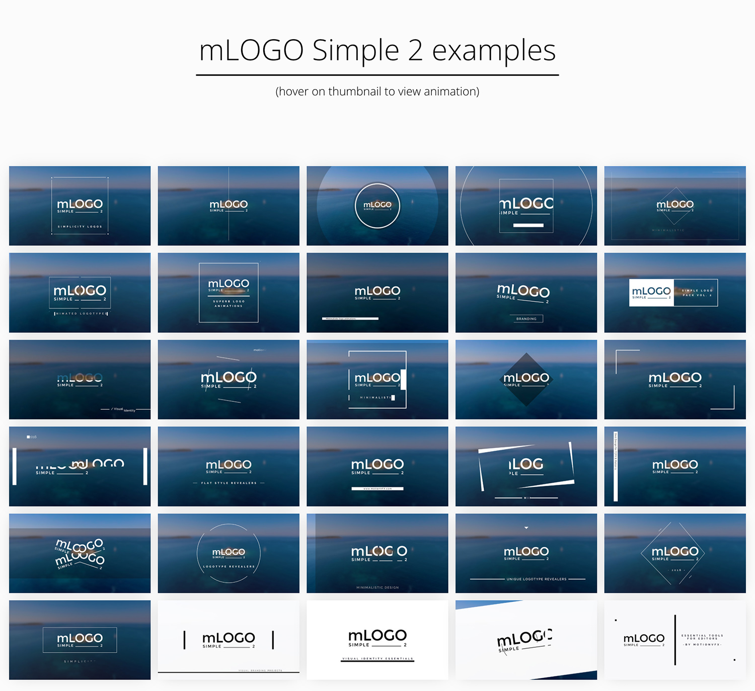 FCPX插件：MotionVFX 30个现成简约LOGO动画 mLogo Simple 2 插件预设 第4张