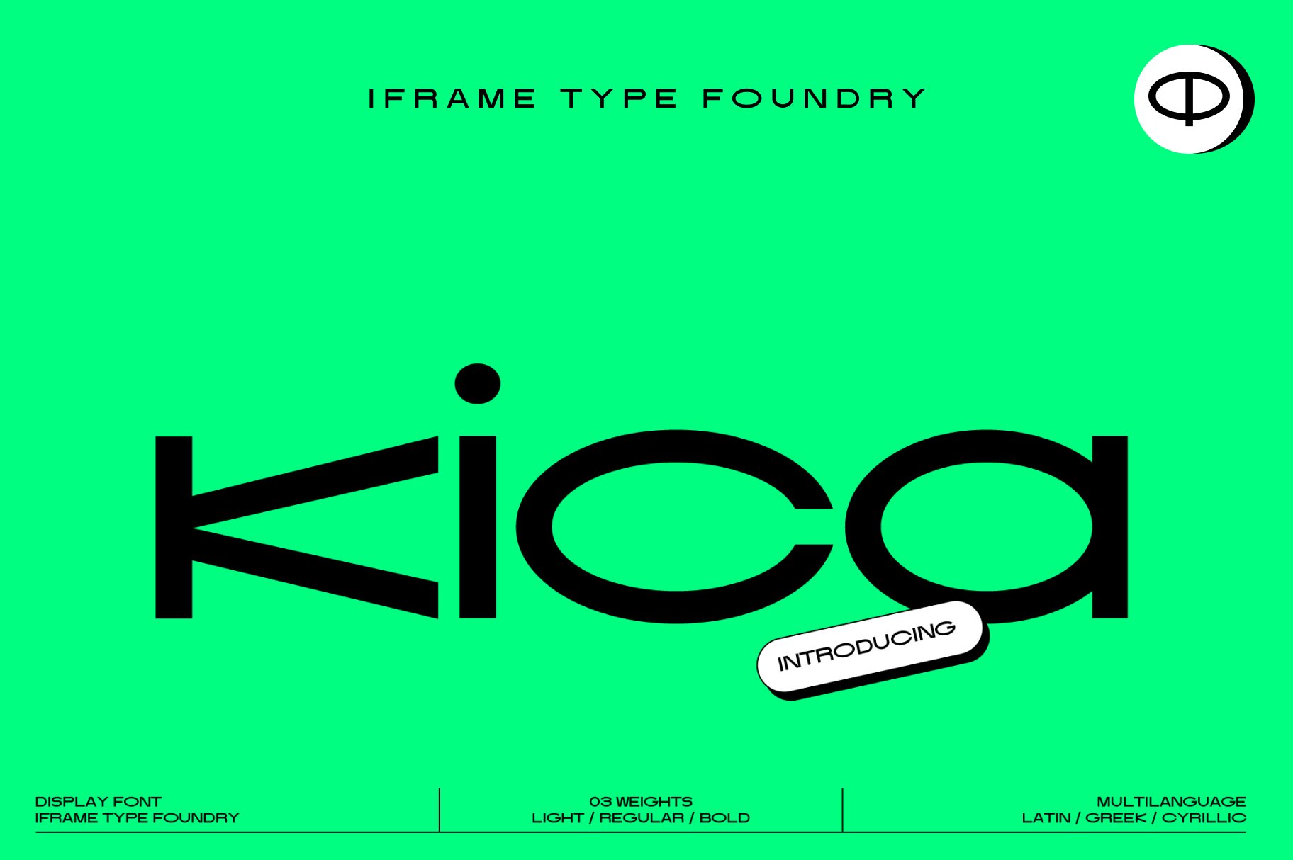 Kica Extended Font Family 一种现代简约时尚标题LOGO大胆自信图形设计无衬线字体 3种粗细（浅色、常规、粗体） 设计素材 第1张